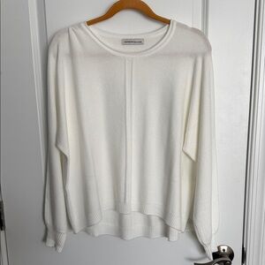 Zenana Outfitters Women's Cream Crew Neck Sweater